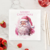Roze Kerstman Feest Servet (Insitu)