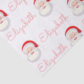 Roze Kerstman Gezicht Personaliseren Kerstvakantie Tissuepapier (Detail)