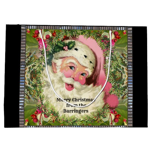  roze kerstman groot cadeauzakje (Achterkant)