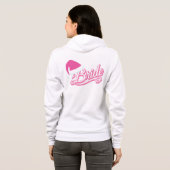 Roze kerstman hoed bruid sweat shirt wit (Achterkant volledig)
