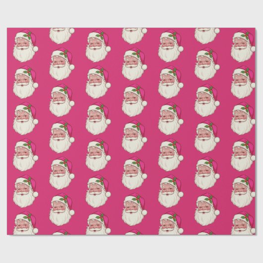 Roze Kerstman inpakpapier (Vlak)