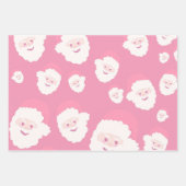 Roze kerstman inpakpapier vel (Voorkant 3)