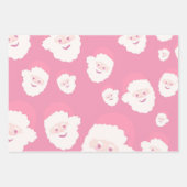 Roze kerstman inpakpapier vel (Voorkant 2)