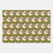  roze kerstman inpakpapier vel (Voorkant)