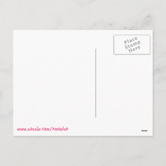 Roze Kerstman Kaart (Achterkant)