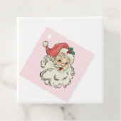 Roze  kerstman, kerst bedankjes labels (In situ)