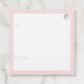 Roze  kerstman, kerst bedankjes labels (Achterkant)