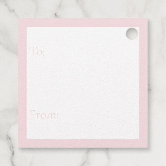 Roze  kerstman, kerst bedankjes labels (Achterkant)