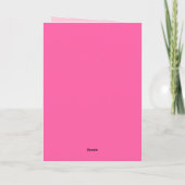 Roze Kerstman Kerst Postzegel Feestdagen Kaart (Achterkant)