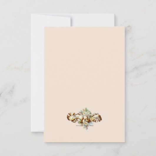 Roze Kerstman Kerst Victoriaans Stijl Bedankkaart (Achterkant)