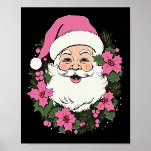 Roze Kerstman Kerstman Vrolijk Kerstfeest Vrouwen Poster