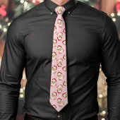 Roze Kerstman Kerstsneeuwvlok Feestdag Stropdas