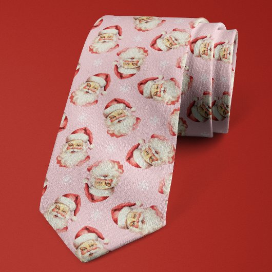 Roze Kerstman Kerstsneeuwvlok Feestdag Stropdas