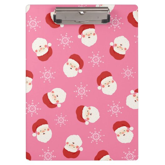 Roze kerstman klembord (Voorkant)