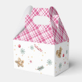 Roze Kerstman Koekje Kerstmis Verjaardag Bedankdoosjes (Achterkant)