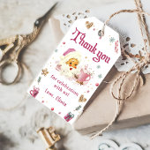 Roze Kerstman Koekje Verjaardagsfeest Cadeaulabel