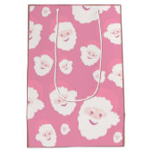 Roze kerstman medium cadeauzakje (Achterkant)