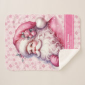 Roze Kerstman Meisjes Deken Custom Pinkmas (Voorkant (horizontaal))