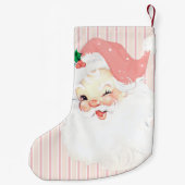 roze kerstman met witte kerst kleine kerstsok (Achterkant)