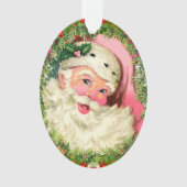  roze kerstman ornament (voorkant)