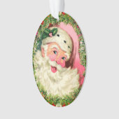 roze kerstman ornament (voorkant)
