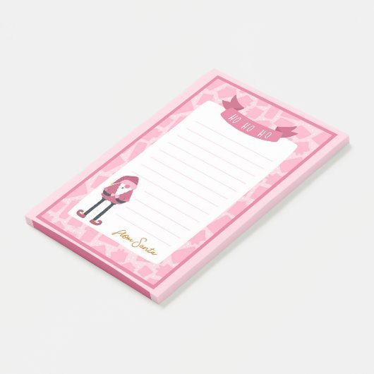 Roze Kerstman Post-It Notities Post-it® Notes (Schuin)