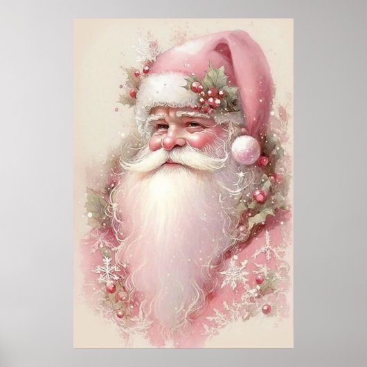 Roze Kerstman Poster (Voorkant)