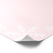 Roze Kerstman Prettig Kerstfeest Poster (Hoek)