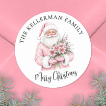 Roze Kerstman Prettig Kerstfeest