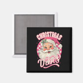  Roze Kerstman Roze Kerstvibes Paja Magneet (Voorkant / Achterkant)
