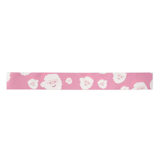 Roze kerstman satijnen lint
