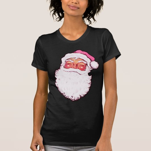 Roze kerstman t-shirt (Voorkant)