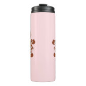 Roze Kerstman Thermosbeker (Voorkant)