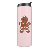 Roze Kerstman Thermosbeker (Gedraaid links)