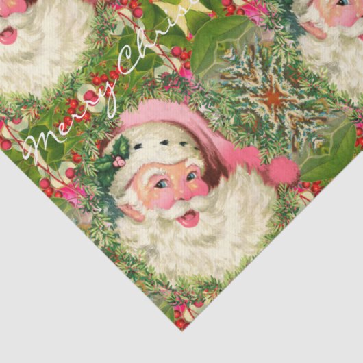  roze kerstman tissuepapier (Detail)