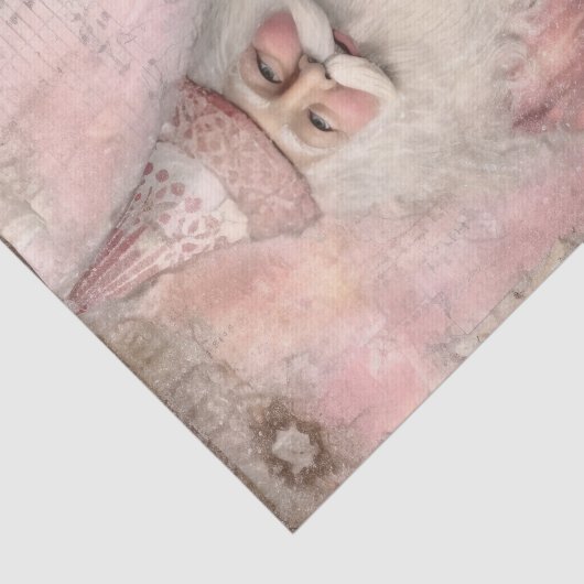  roze kerstman tissuepapier (Detail)