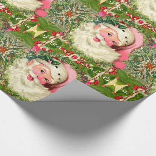  roze kerstman van 30 x 6 inch cadeaupapier (Hoek)