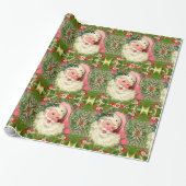  roze kerstman van 30 x 6 inch cadeaupapier (Uitgerold)
