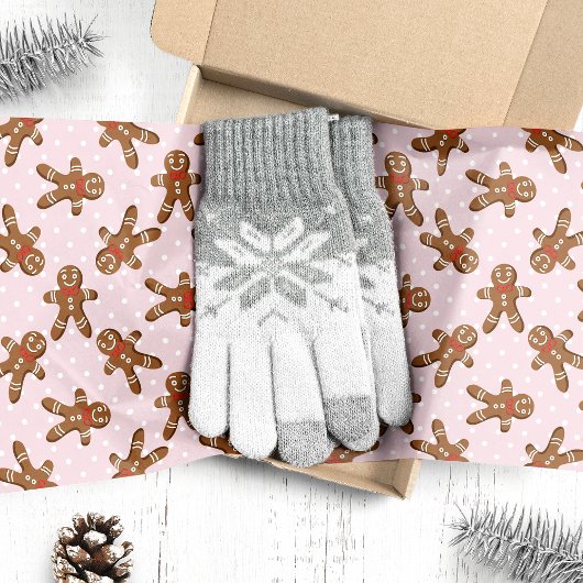 Roze Kerstman Van Gemberkoek Kerstmis Tissuepapier