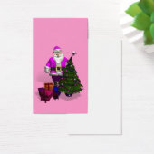 Roze kerstman visitekaartjes (Bureau)