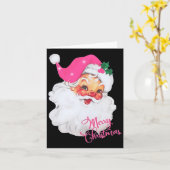 Roze Kerstman Vrolijke Kerstpyjama X Kaart (Gele Bloem)