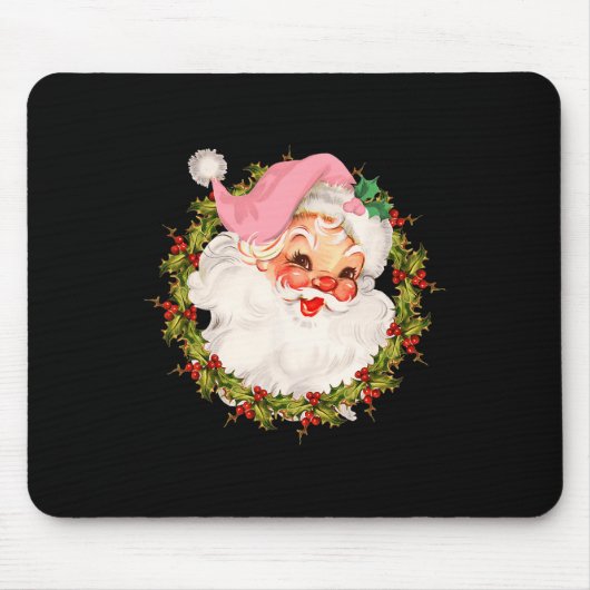  Roze Kerstman Vrolijke Kerstpyjama X Muismat (Voorkant)