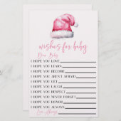Roze Kerstman wenst voor Baby shower activiteit Briefpapier (Voorkant / Achterkant)
