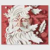  Roze kerstmangezicht Cadeaupapier (Vlak)