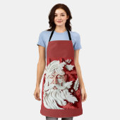  Roze kerstmangezicht Schort (Gedragen)