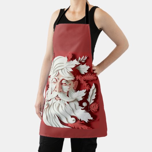 Roze kerstmangezicht Schort (Insitu)