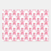 Roze kerstmeisje Gingerbrood Candy Cane Gift Inpakpapier Vel (Voorkant)