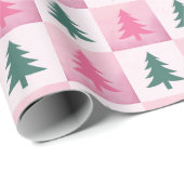 Roze Kerstmis Cadeaupapier (Rol Hoek)