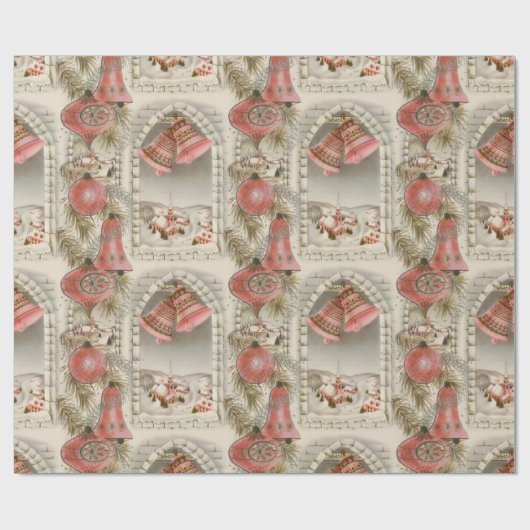  roze Kerstmis Cadeaupapier (Vlak)