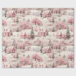 roze Kerstmis Cadeaupapier